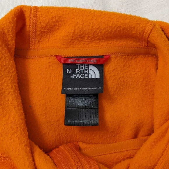 The North Face Orange Fleece Hooded Vest - Picture 4 of 9